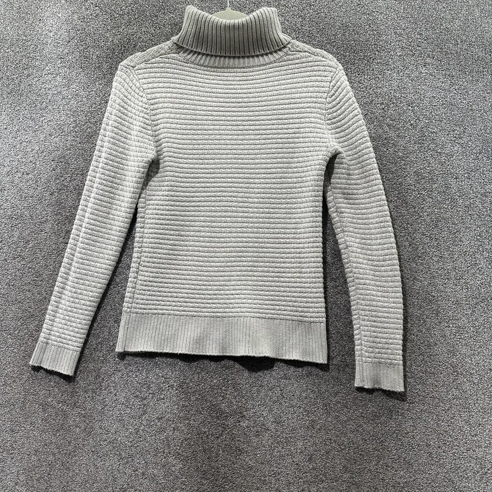J Crew Textured Turtleneck Sweater‎ Womens XXS Beige Long Sleeve H3909